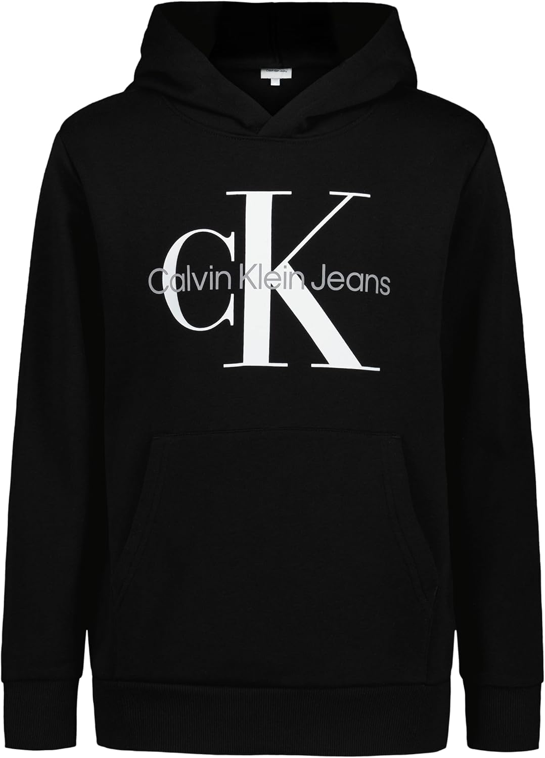 

Толстовка с длинным рукавом Calvin Klein для мальчиков, флисовая толстовка с капюшоном, Old School Black