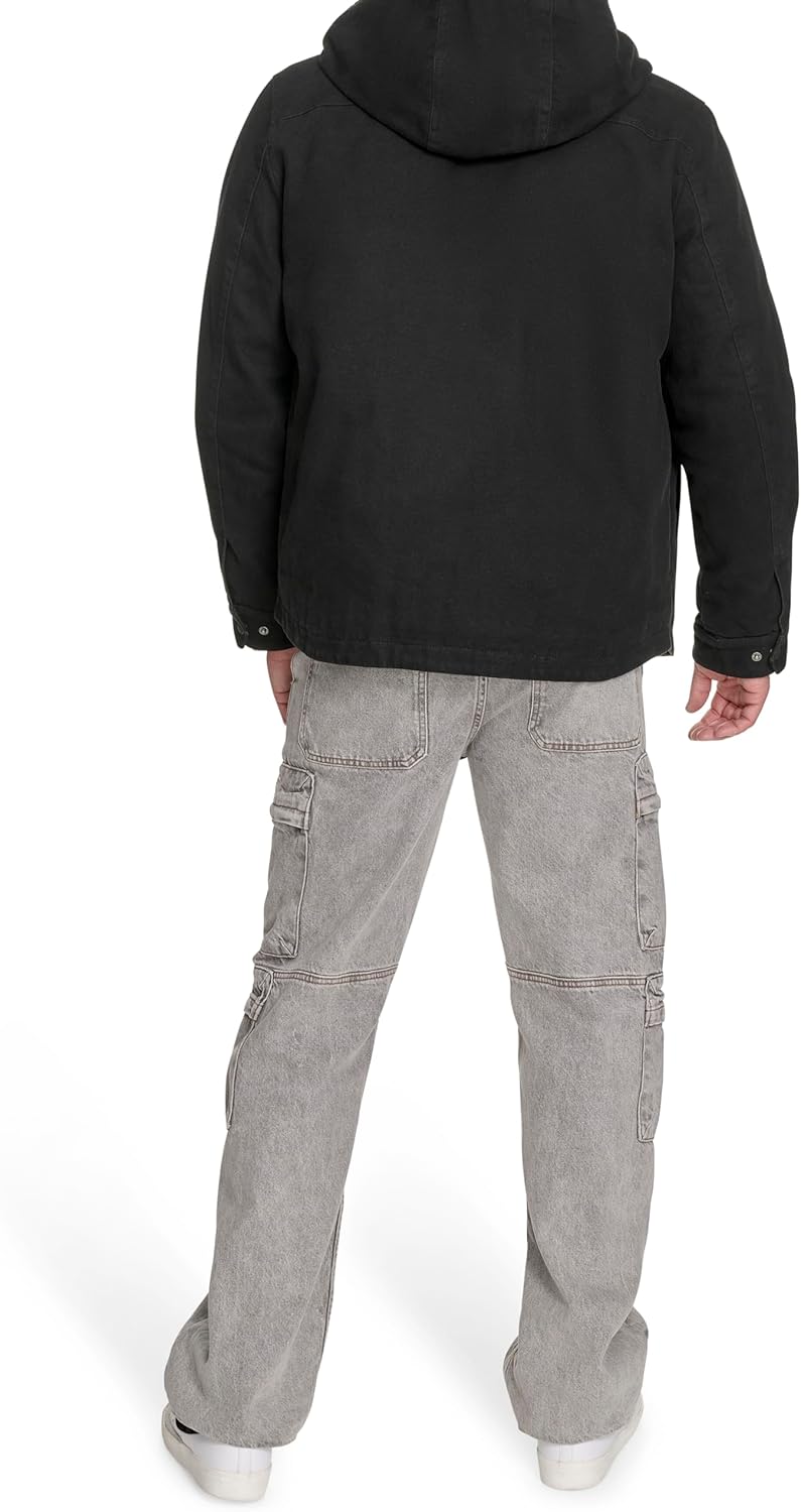Мужская куртка Levi's из хлопчатобумажной ткани с капюшоном, Black — фото 3