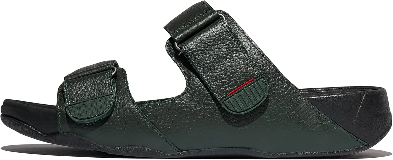 Мужские кожаные сандалии Fitflop Gogh Moc Slide, темно-синие, размер 33 EU — фото 3