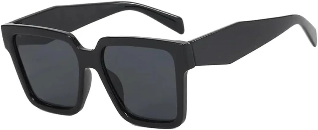 

Солнцезащитные очки с защитой UV400 | Увеличенная оправа, цветные линзы | Для женщин и мужчин, для занятий спортом на открытом воздухе и вождения DSVIGF, Black Gray