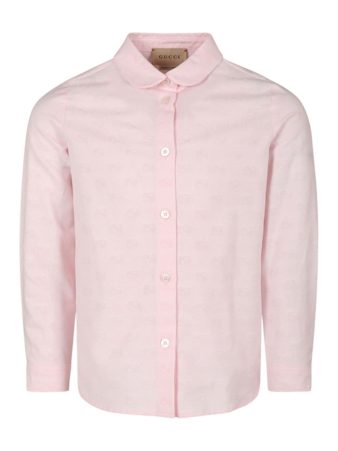 

Gucci Kids хлопковая рубашка, розовый