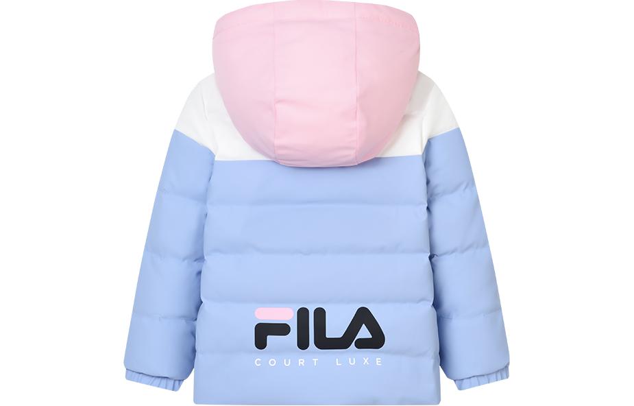 Куртка пуховая синяя твидовая детская FILA KIDS — фото 3