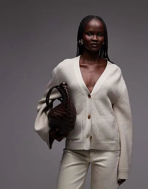 

Бежевый кардиган с завязкой на талии ARKET