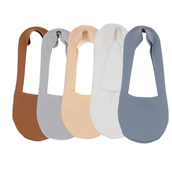 

5 пар женских носков-следков ice silk с низким вырезом, антискользящей хлопковой подошвой и дышащей невидимой конструкцией Anna-Kaci, Brown Gray Blue