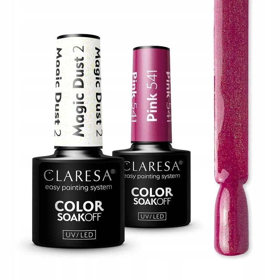 

Claresa Magic Dust 2 + Pink 541 Набор из 2 лаков с гибридным перламутровым эффектом