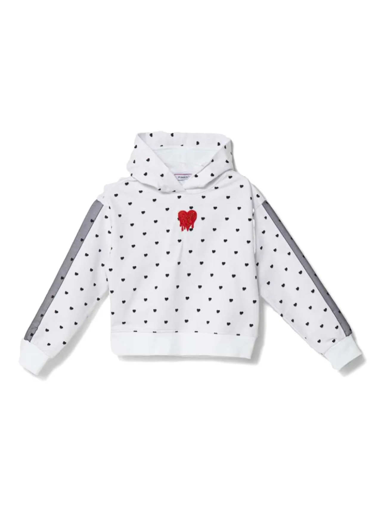 

Толстовка Pinko Kids с принтом в виде сердца, белый