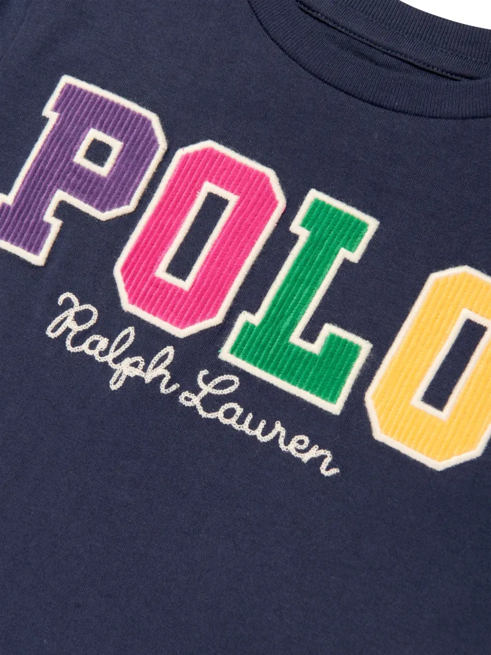 Футболка с логотипом Polo Ralph Lauren Kids, синий — фото 3