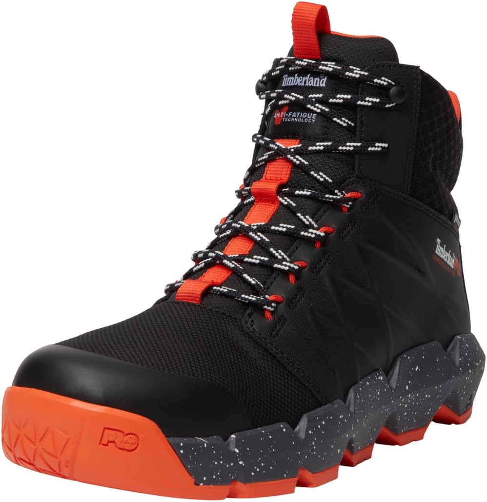 

Водонепроницаемые мужские кроссовки Timberland PRO Morphix 6 дюймов с защитным носком из композитного материала, Black/Orange