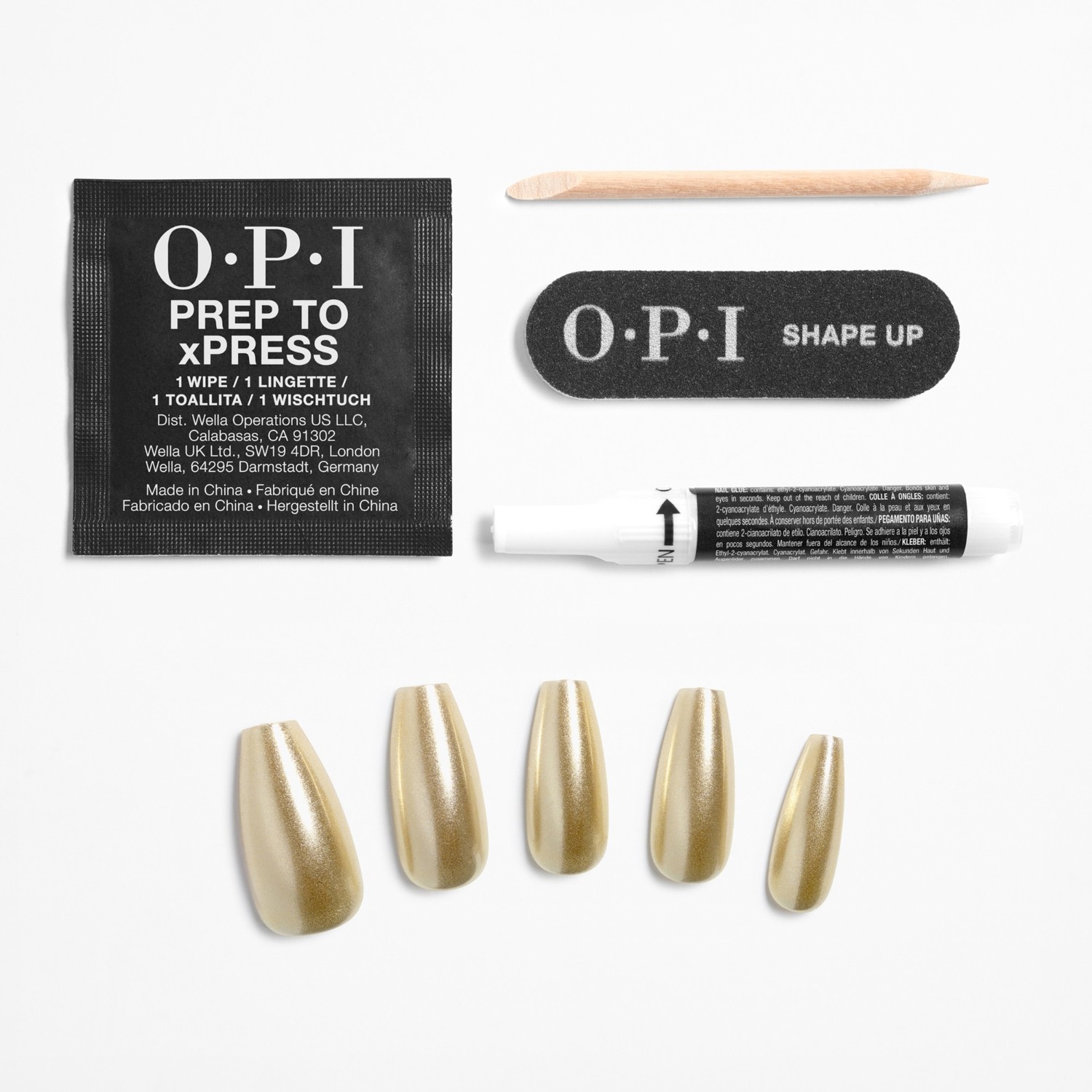 Искусственные ногти xpress/on press-on nägel Opi, break the gold, количество 1 шт. — фото 3