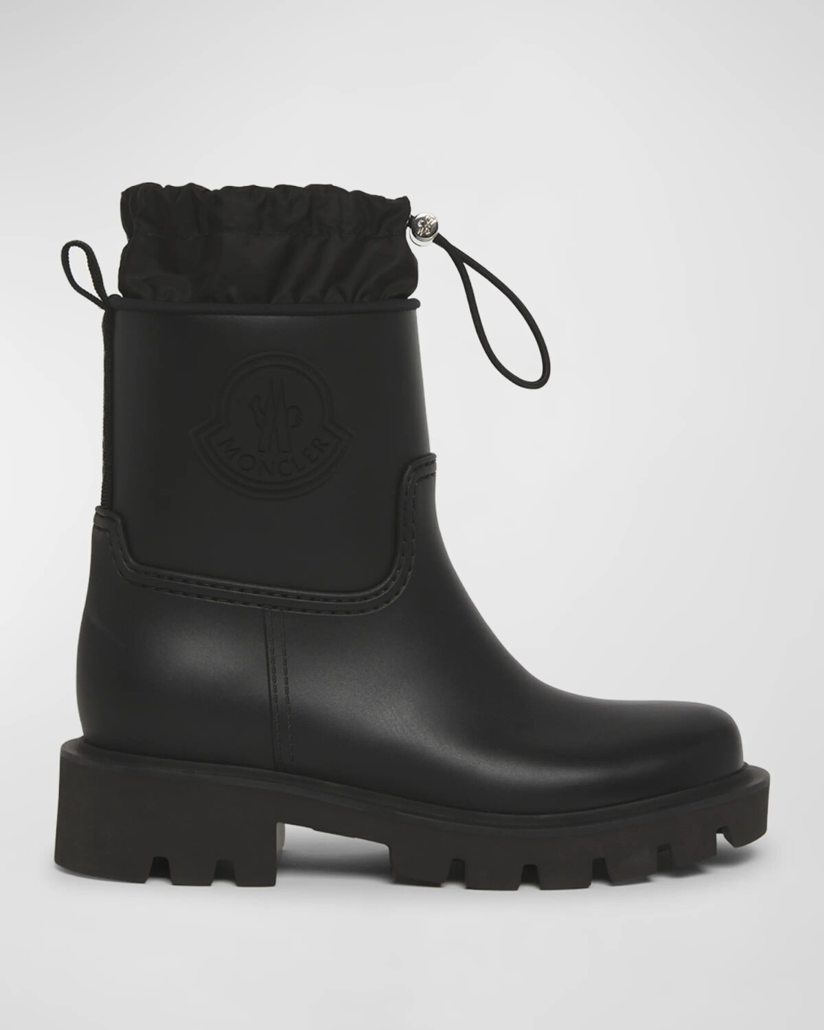 Кожаные непромокаемые ботильоны Kickstream Moncler, цвет Black