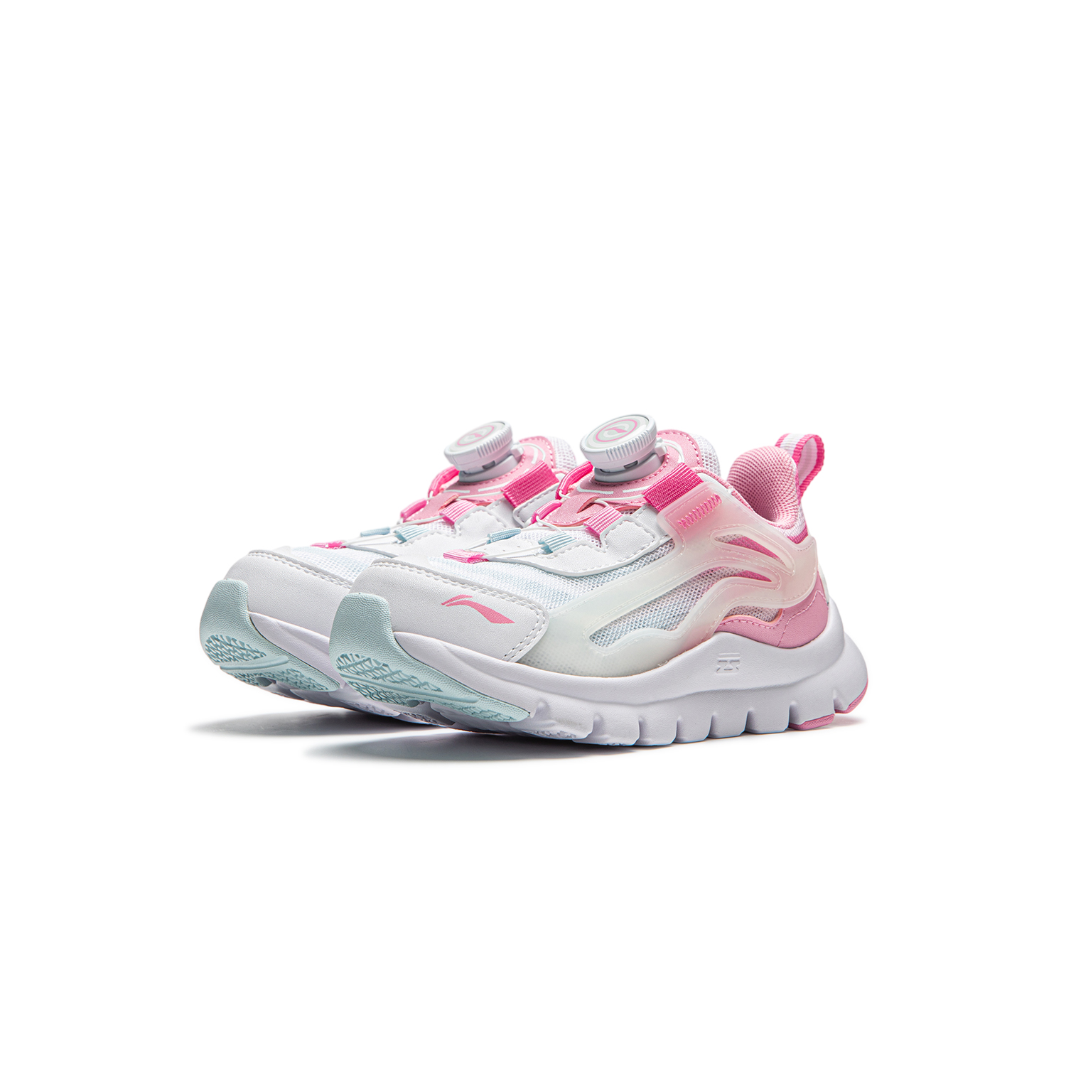 LINING YOUNG Спортивная коллекция Casual Shoes Standard White/Xianxia Pink/Yunci Blue детские — фото 4