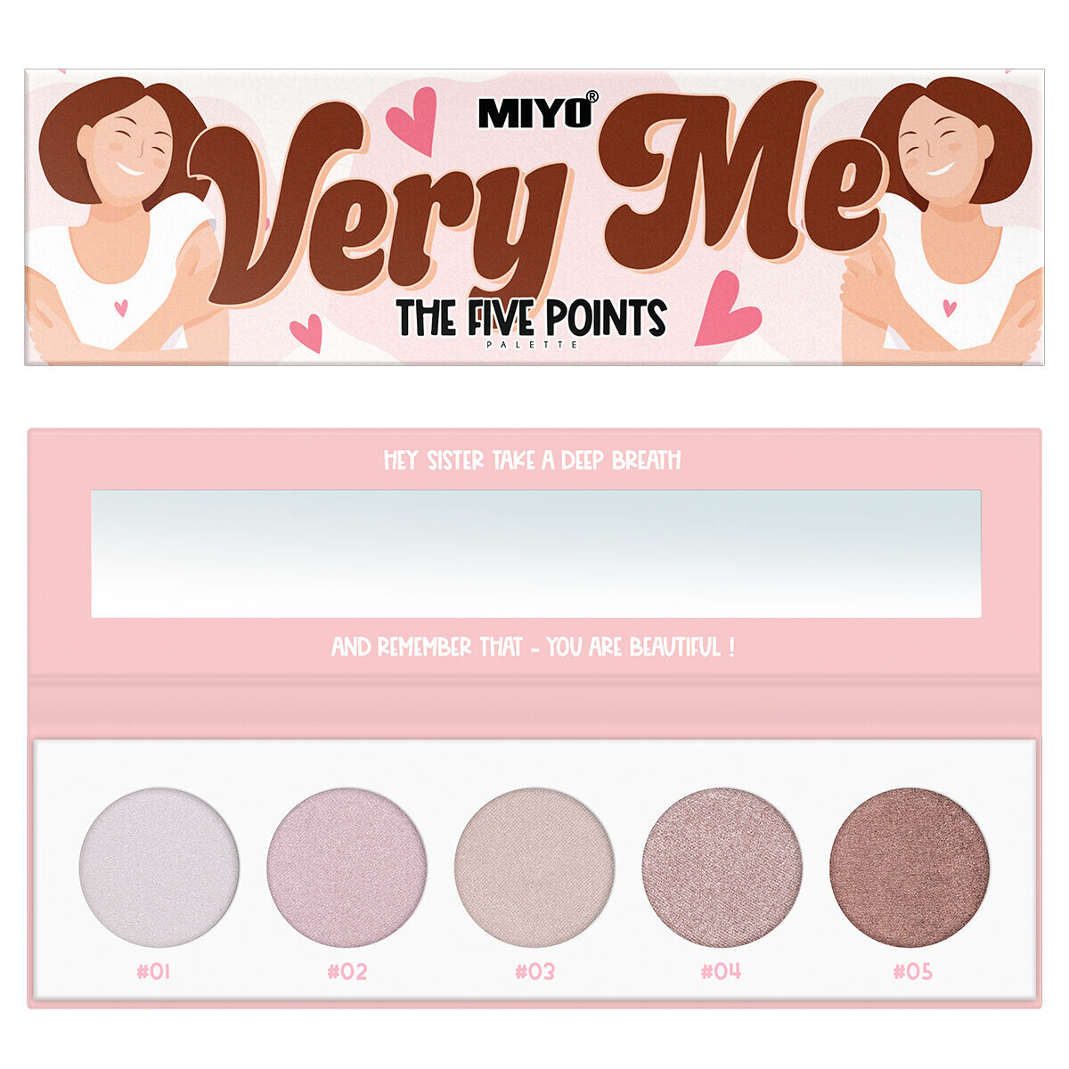 

Палетка теней для век 08 very me Miyo The Five Points, 6,5 гр