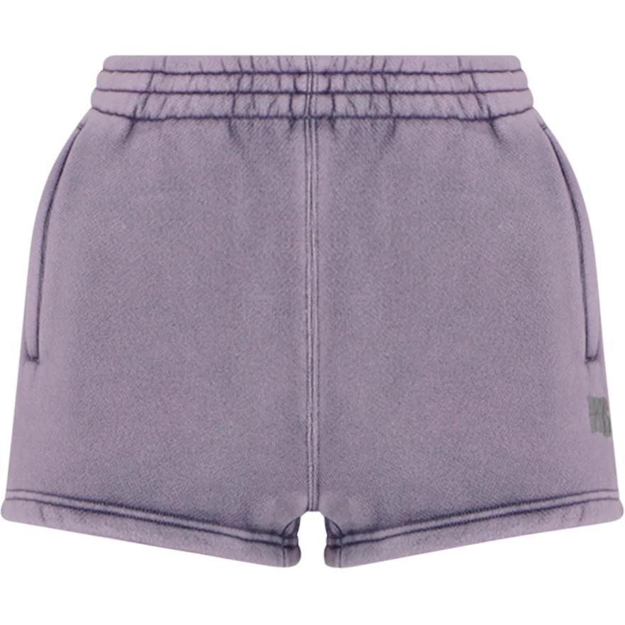 Мини-шорты с логотипом Alexander Wang, фиолетовые — фото 2