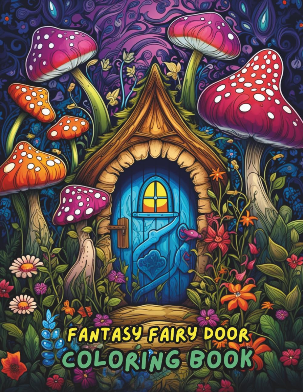 

Fantasy Fairy Door Coloring Book: Enchanted Magical Houses, Hidden Forest Portals, Whimsical Castles, and Secret Gardens to Color for All Ages (Independently published)