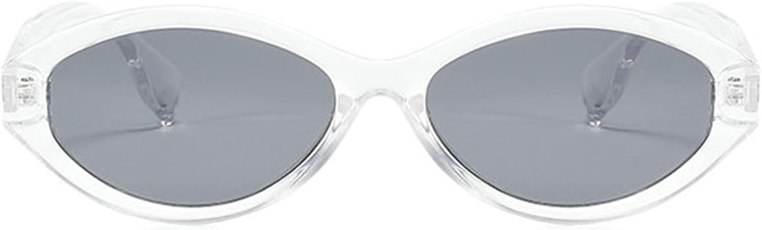 

Солнцезащитные очки Helena Retro Oval для женщин и мужчин, винтажные, милые, в стиле «кошачий глаз», узкие, в стиле хип-хоп, панк, модные солнцезащитные очки S65, Clear