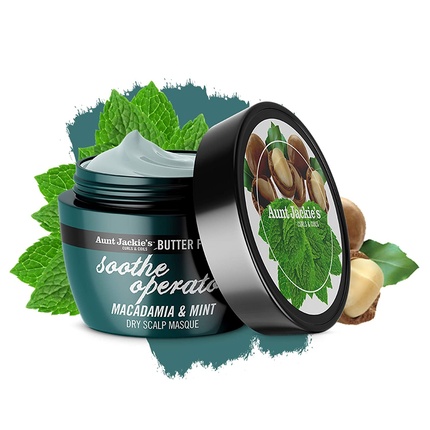 Маска-кондиционер для сухой кожи головы Butter Fusions Soothe Operator Macadamia & Mint, 8 унций Aunt Jackie's — фото 2