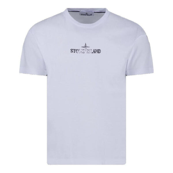 

Футболка stamp centre logo t-shirt 'white' Stone Island, белый