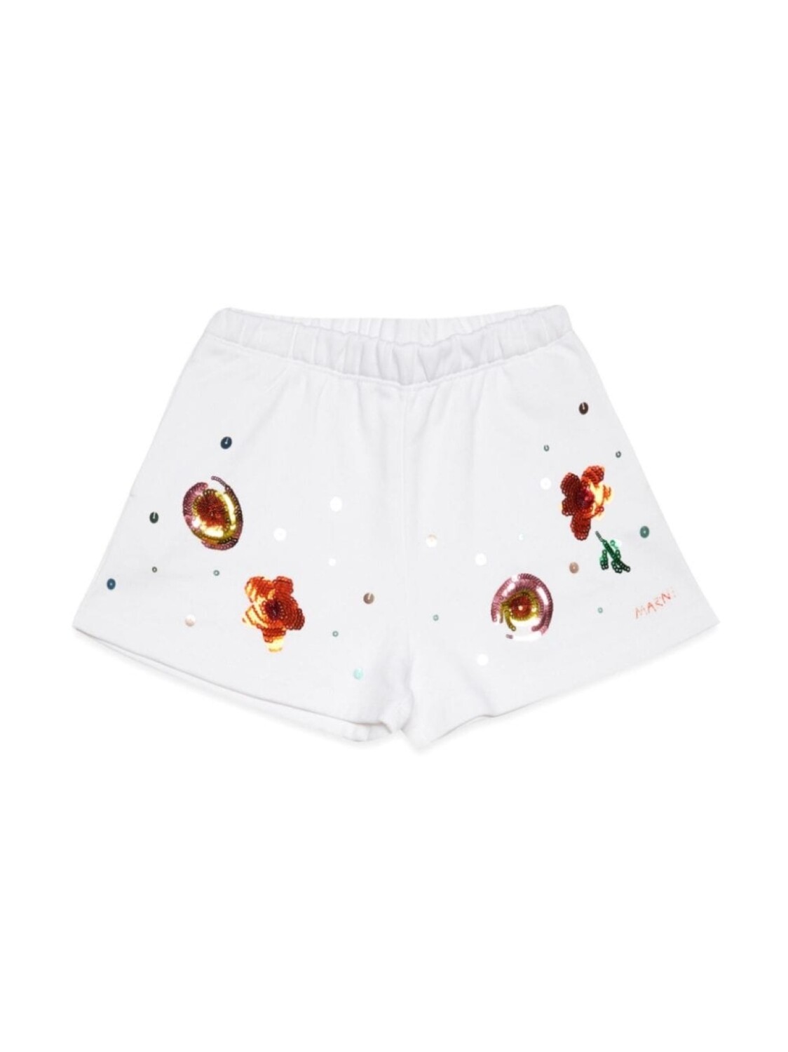 

Marni флисовые шорты с пайетками, белый
