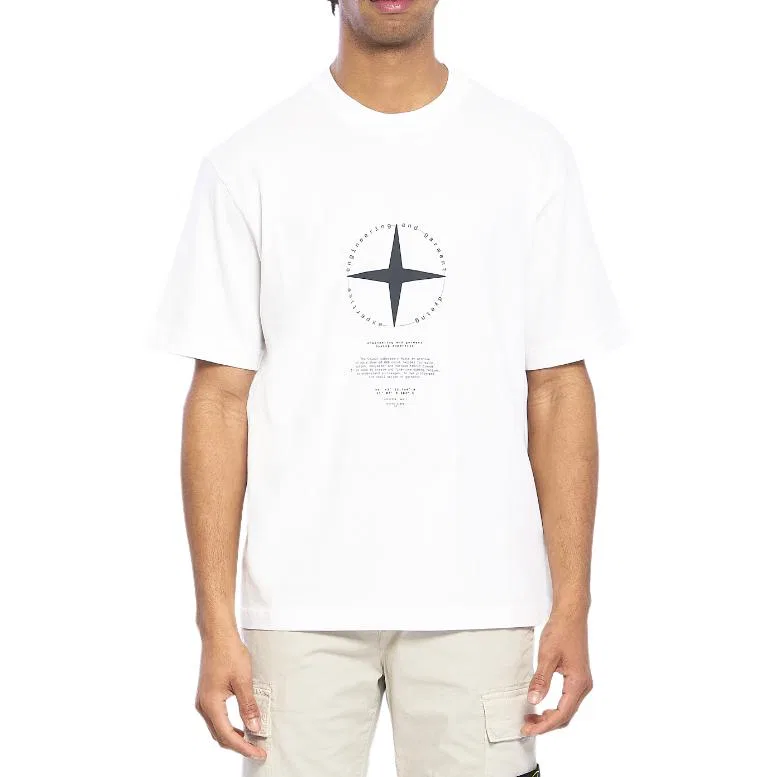 Футболка Light Compass с принтом, regular-fit STONE ISLAND, White
