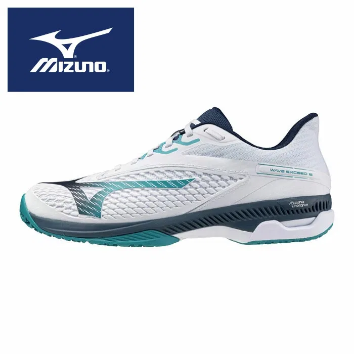 Кроссовки для тенниса «WAVE EXCEED 6 WIDE OC» от Mizuno, White X Navy