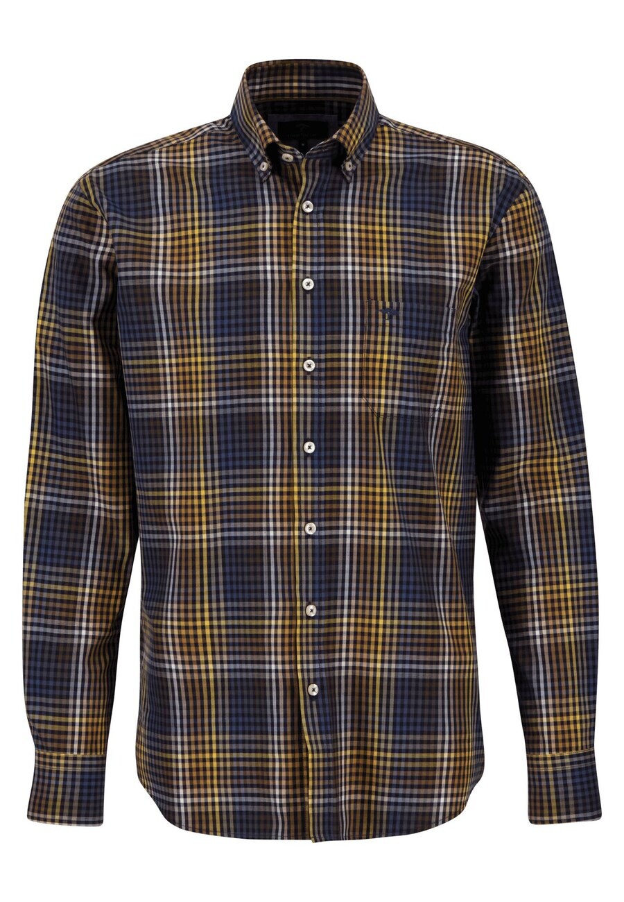 

Рубашка FYNCH-HATTON Regular fit Button Up, цвет Navy/Yellow