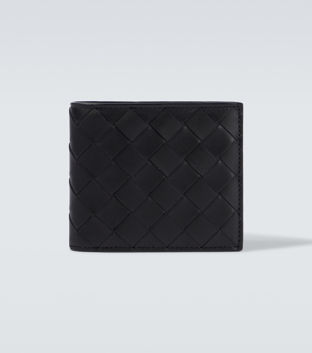 

Кожаный кошелёк Intrecciato Bottega Veneta, Black/Silver