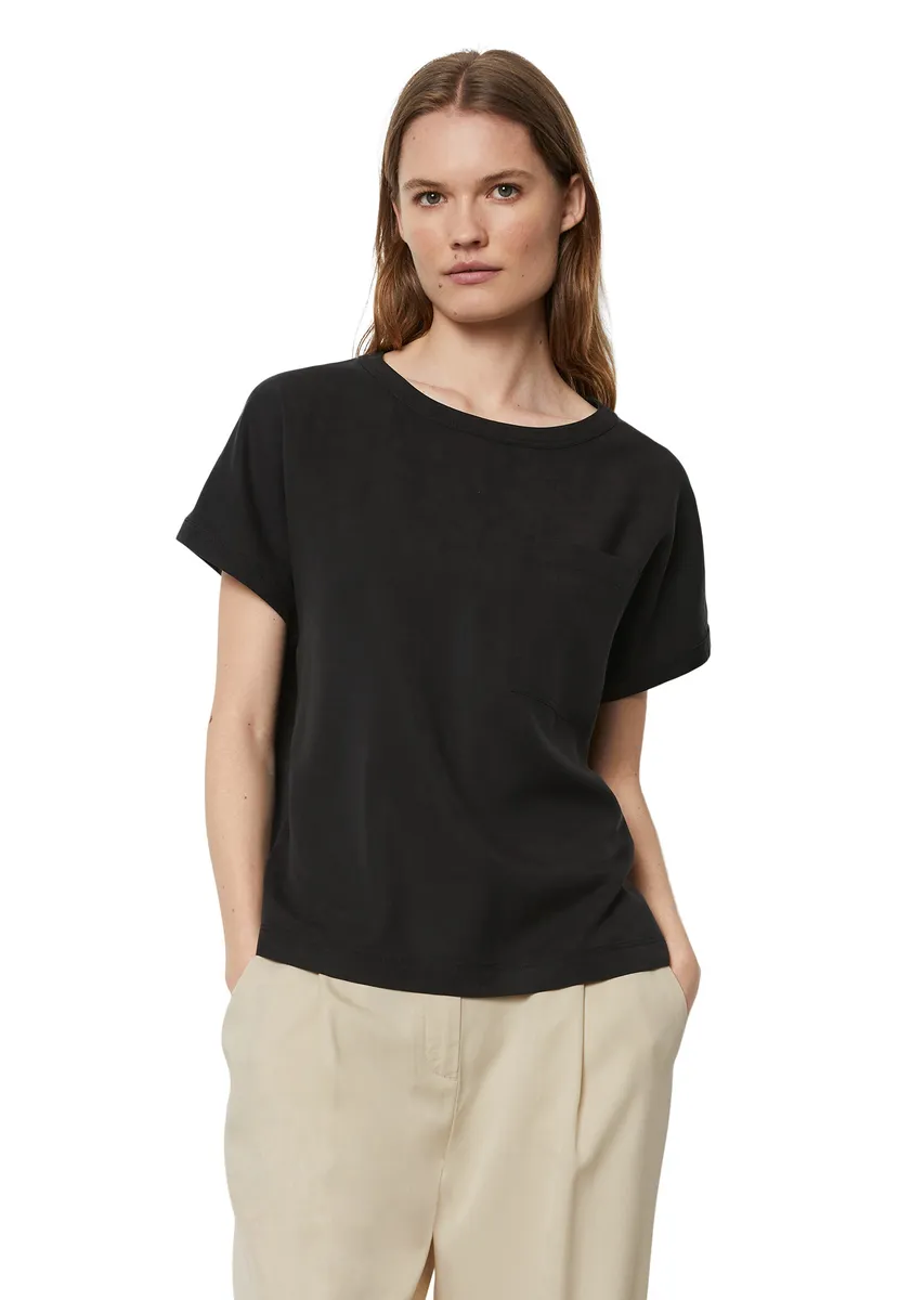 

Блузка с короткими рукавами Marc O'Polo, изготовленная из лиоцелла Tencel, черный