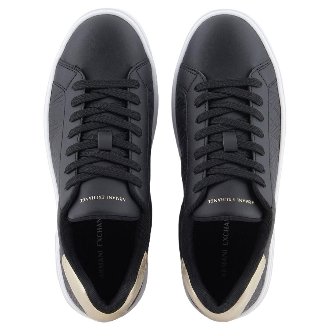 Кеды, скейтборд обувь женская низкая черный Armani Exchange — фото 4
