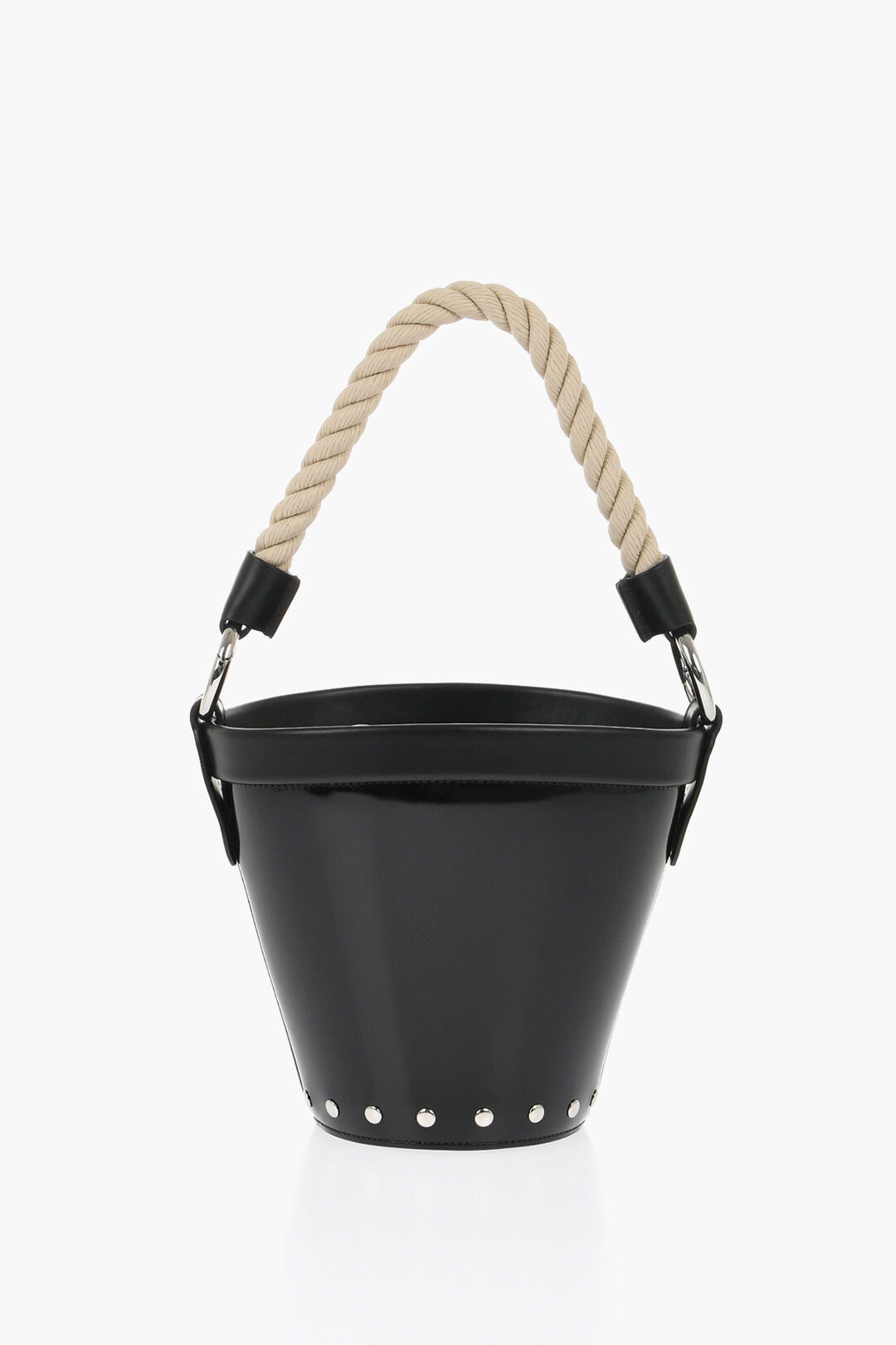 

Maison Margiela Mm11 Patent Leaher сумка-ведро со съемным ремешком, черный