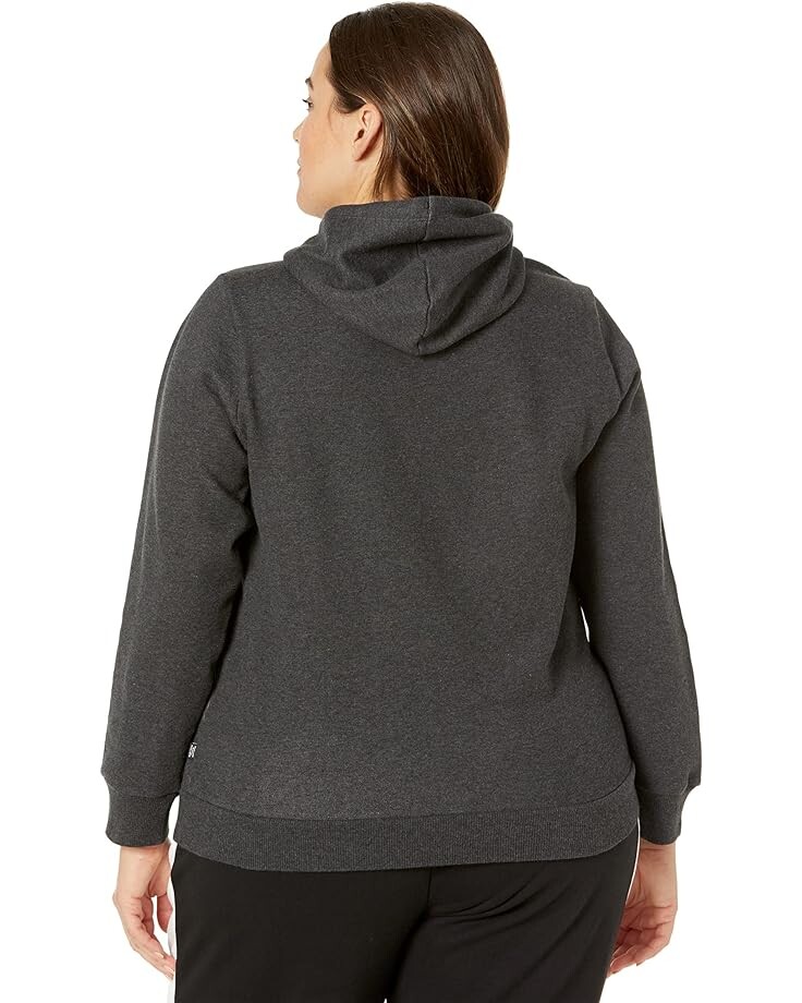 

Худи PUMA Plus Size Essentials Logo Fleece Hoodie, цвет Dark Gray Heather