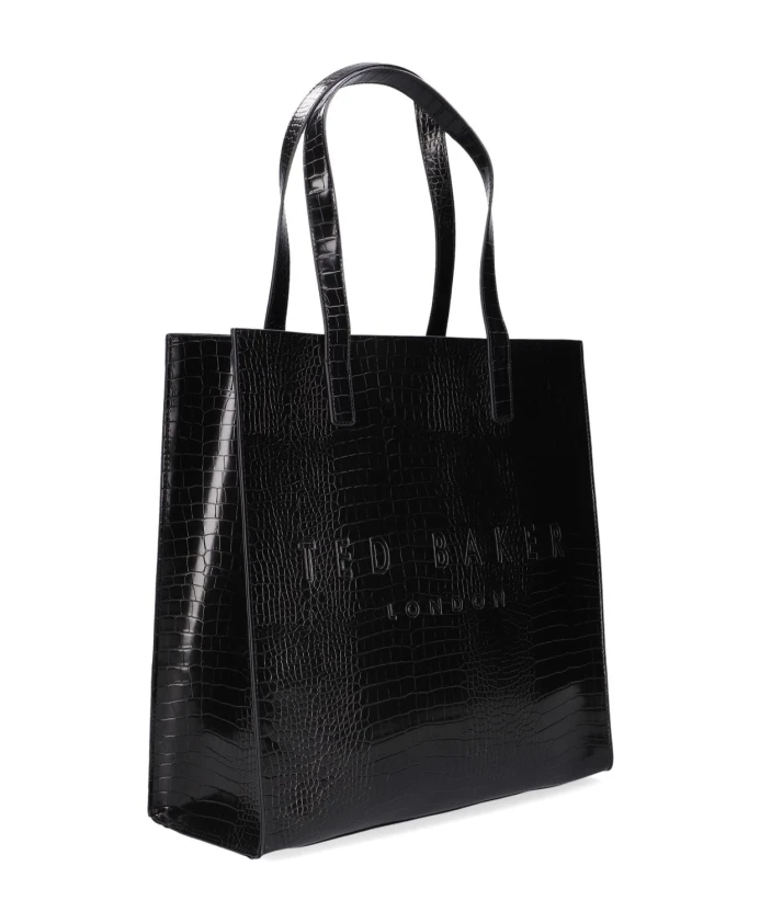 

Черная сумка-шоппер из крокодиловой кожи Ted Baker, черный