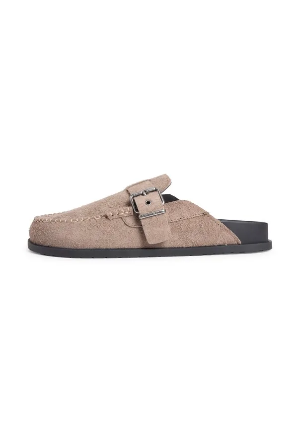 Мюли-Лоферы из фактурной замши с эффектом потертости Tommy Jeans, Dusty Brown