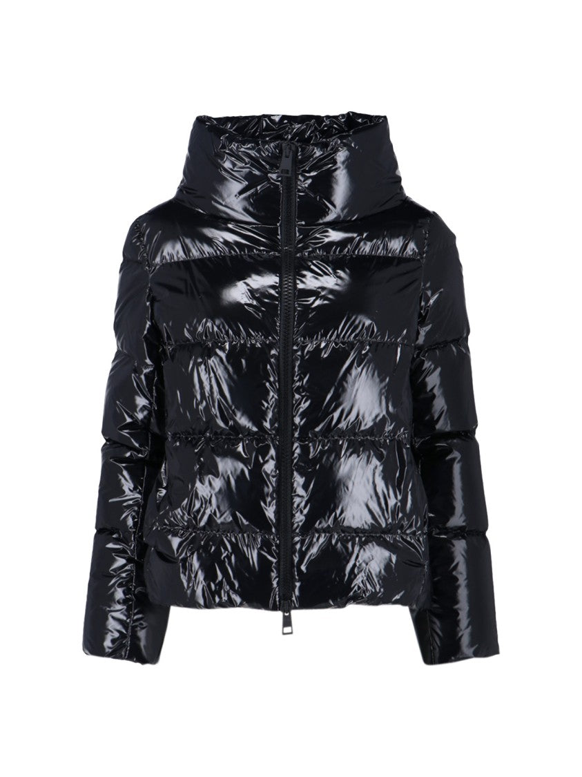 

Высокий воротник стеганая пуховая куртка Herno, черный