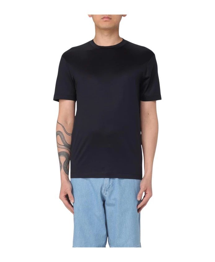 

Классическая футболка с коротким рукавом Emporio Armani, синий