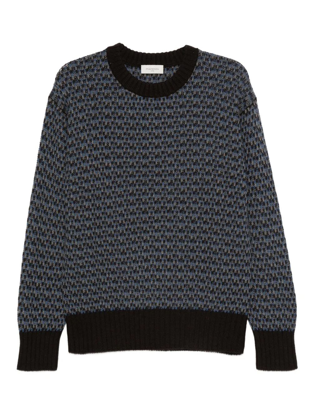 

Узорчатый свитер с круглым вырезом Piacenza Cashmere, синий
