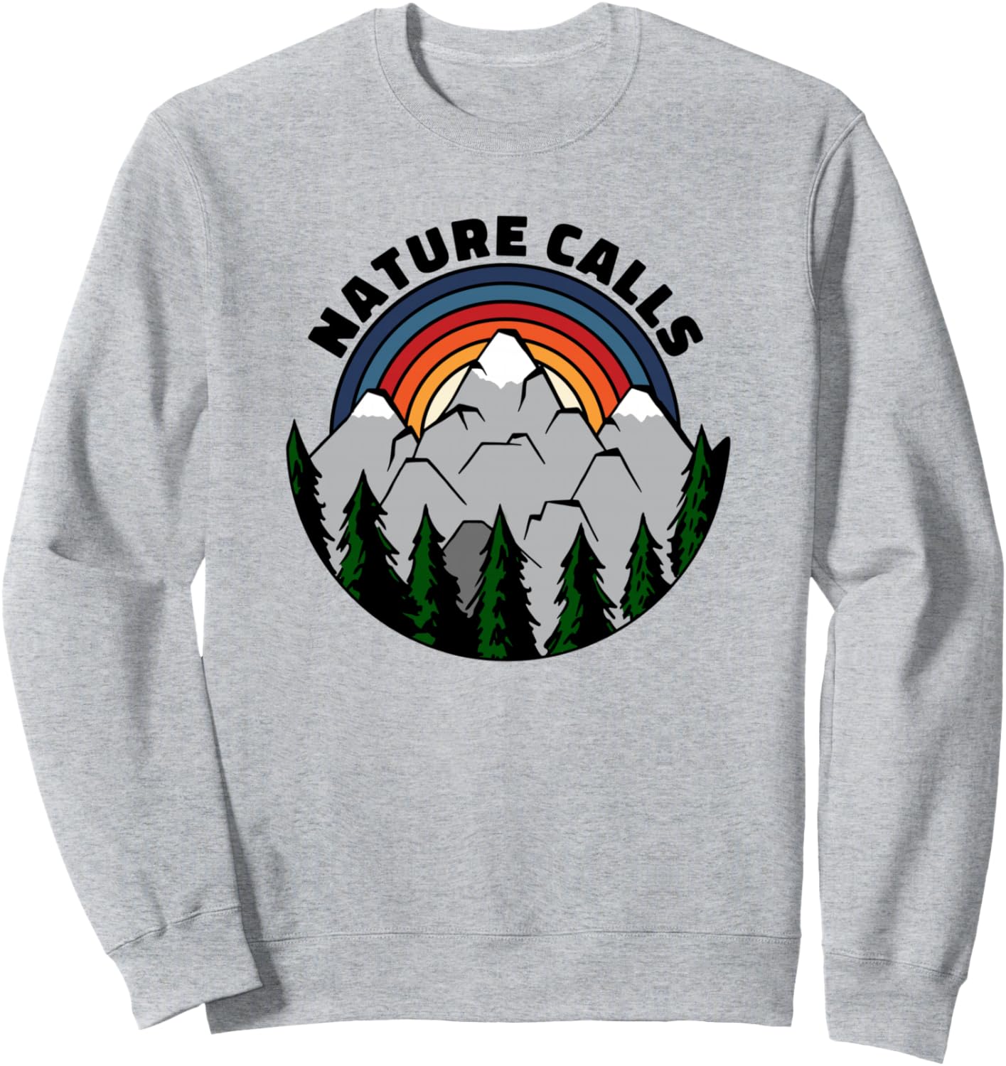 

Ретро-толстовка Природа зовет для кемпинга на открытом воздухе Outdoor Camping Retro Outfits, серый