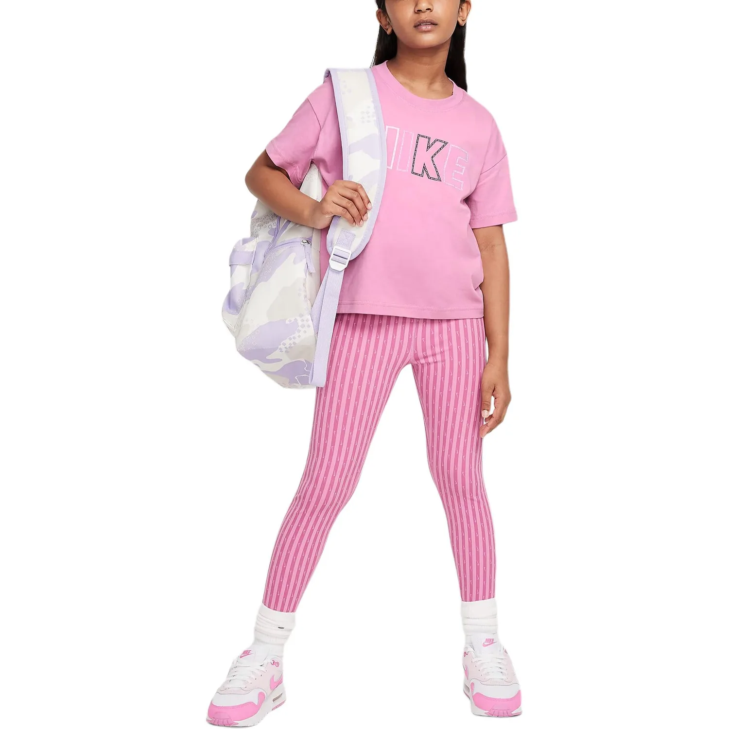Nike Футболка Sportswear Essentials Flamingo Pink детская — фото 3