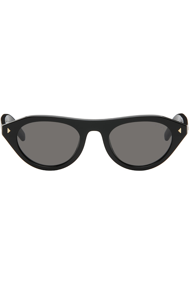 

Знаменитые солнцезащитные очки с металлической пластиной Prada Eyewear, черный