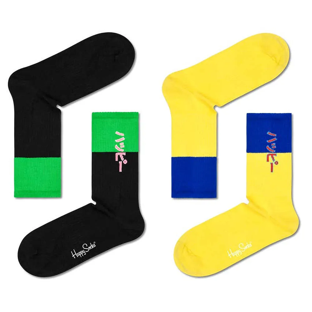 

Носки 2 шт Happy Socks Happy Neo 3/4 long, желтый