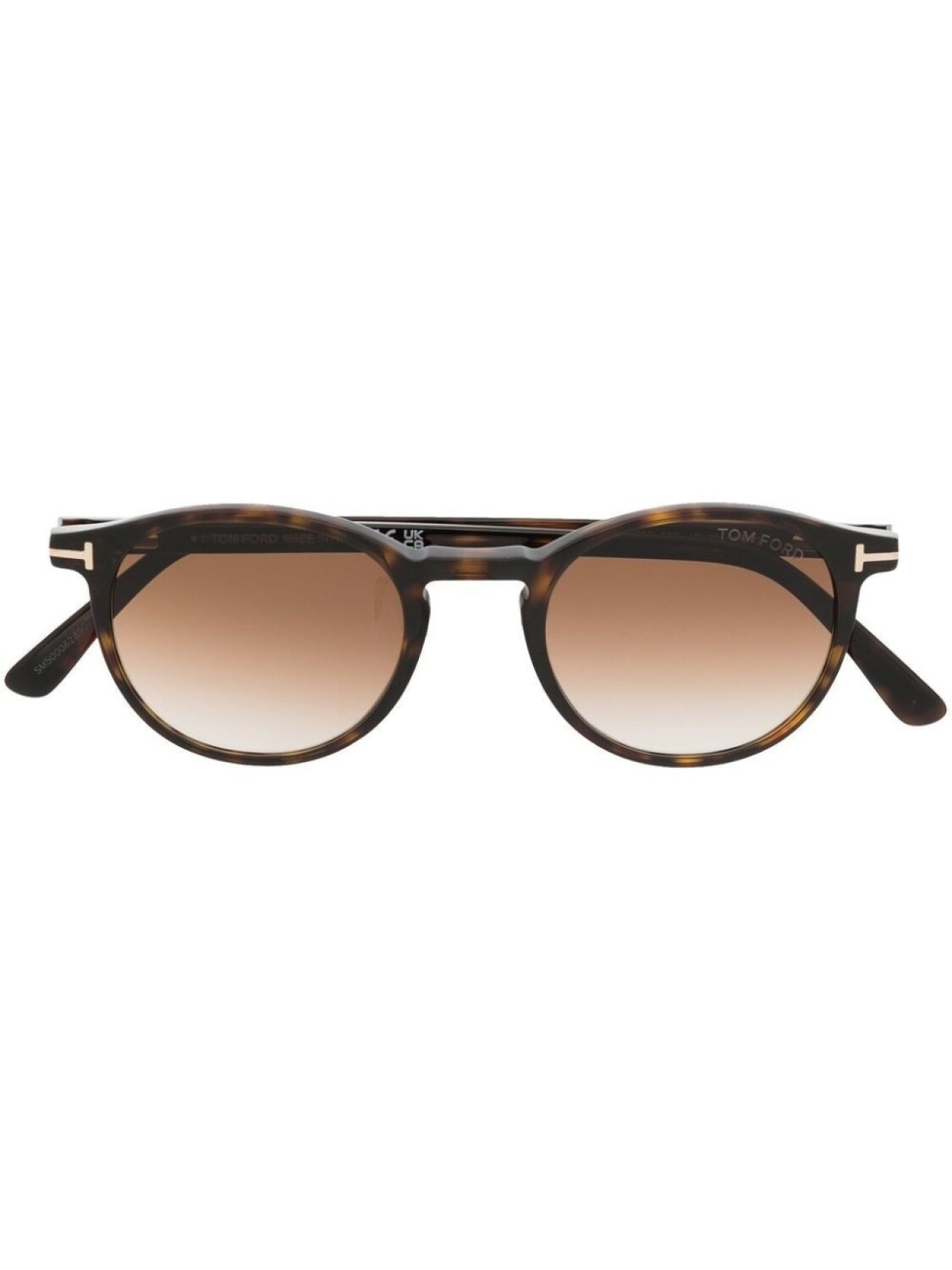 

TOM FORD Eyewear солнцезащитные очки в круглой оправе, коричневый