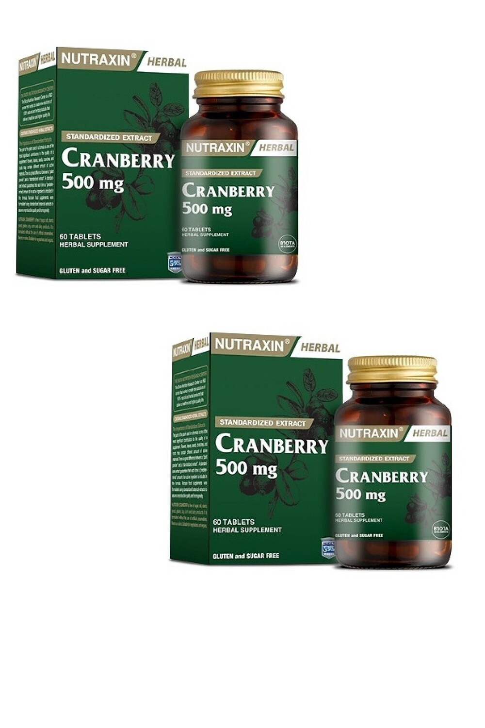 

Nutraxin Клюква 60 таблеток, содержащих фруктовый экстракт, 2 шт.