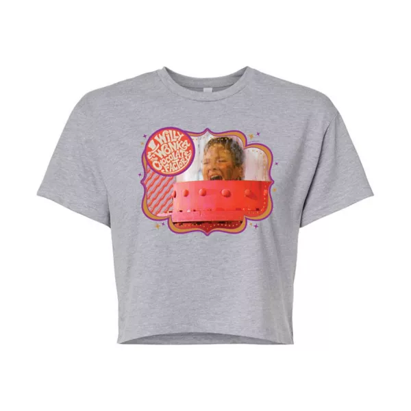 

Укороченная футболка Juniors Willy Wonka Augustus gloop Licensed Character, серый