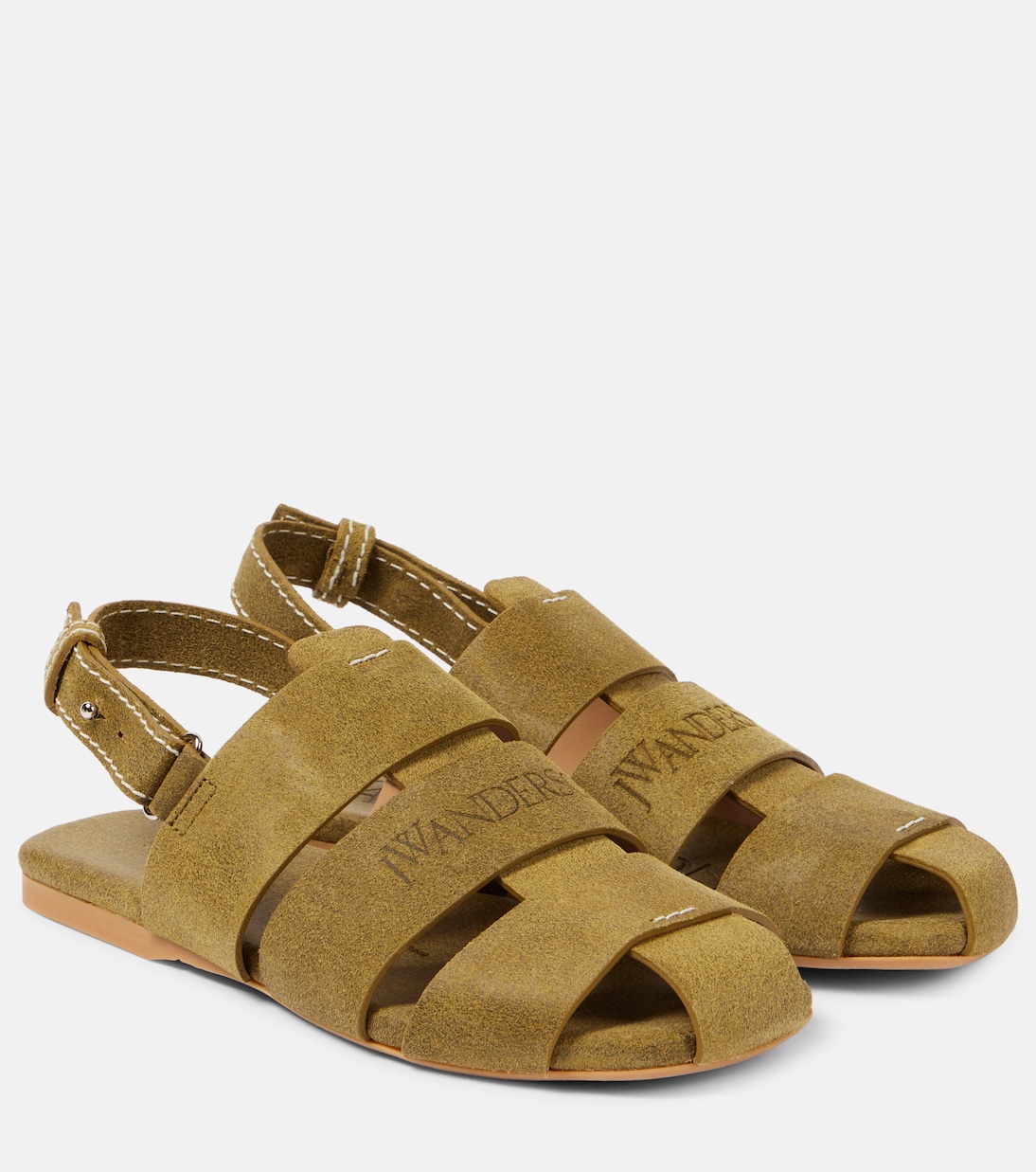 Сандалии из кожи Fisherman JW Anderson, Lime