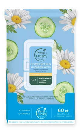 

Очищающие салфетки Pure Comforting с огурцом и ромашкой Petal Fresh