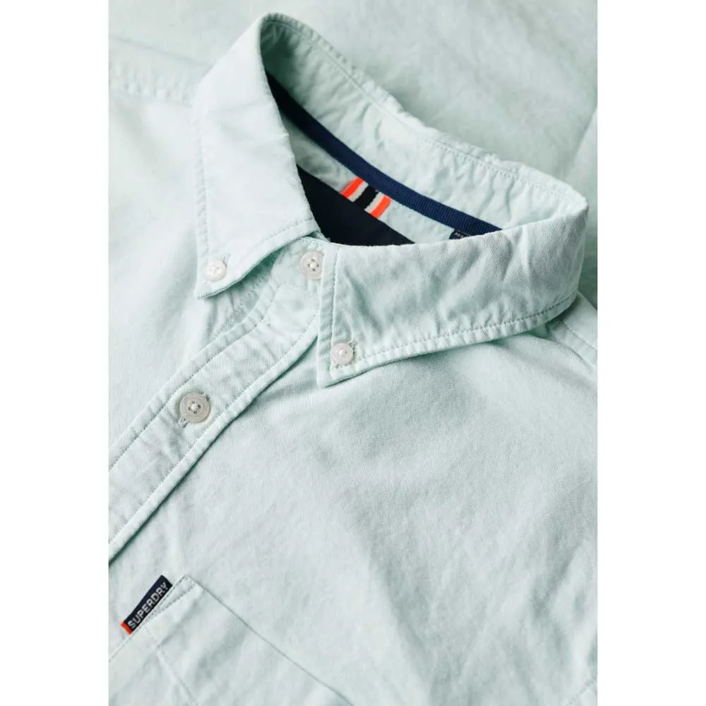 Рубашка с коротким рукавом Superdry Oxford, зеленый — фото 4