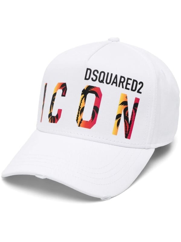 

Бейсбольная кепка Icon в тропическом стиле Dsquared2, белый