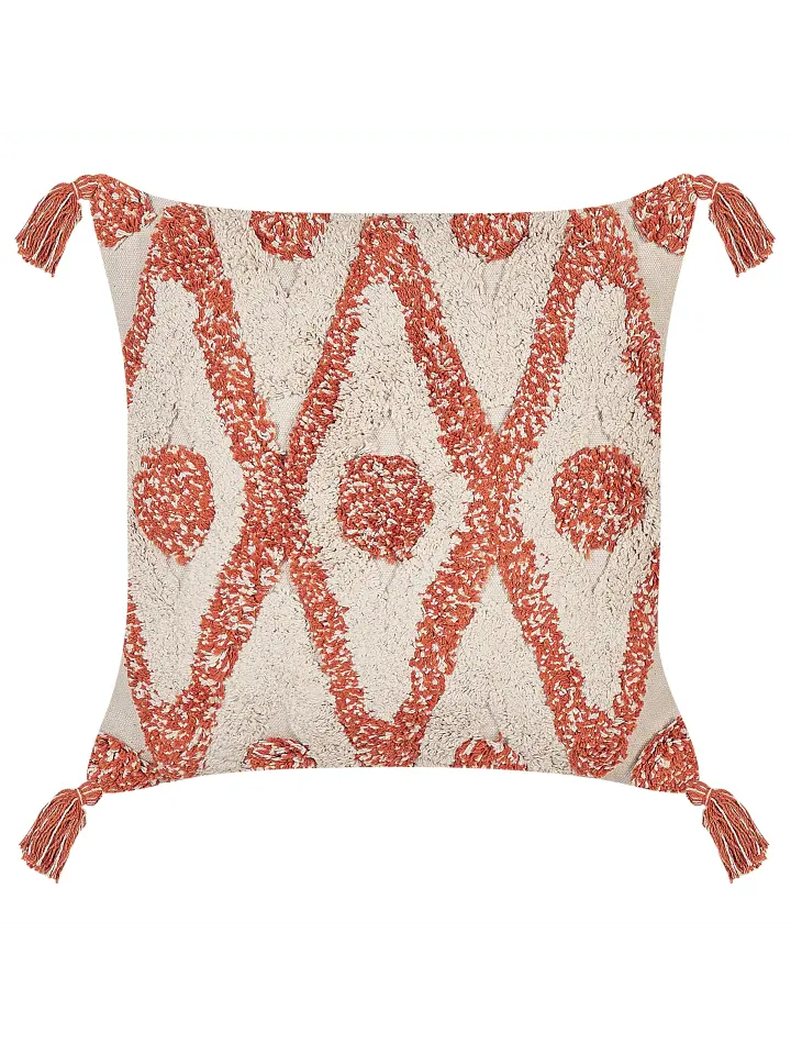 

Декоративная подушка Beliani Deko HICKORY, цвет beige/orange