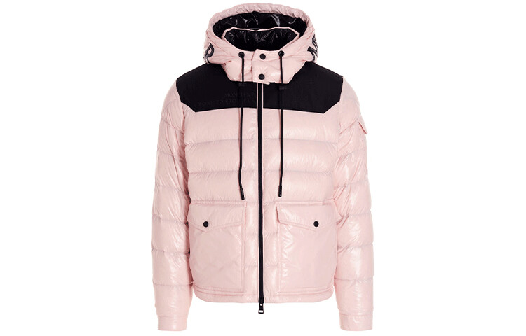 

Пуховик мужской розовый Moncler, розовый