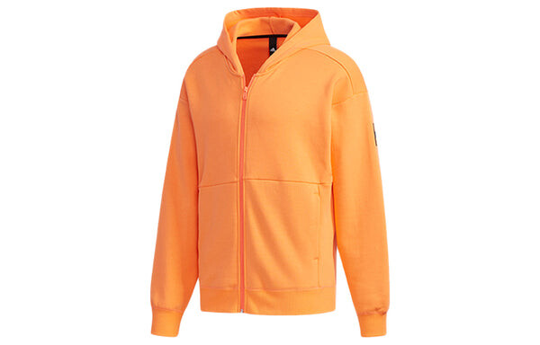 Куртка sport 2 street alphabet printing athleisure casual sports hooded jacket orange Adidas, оранжевый — фото 2