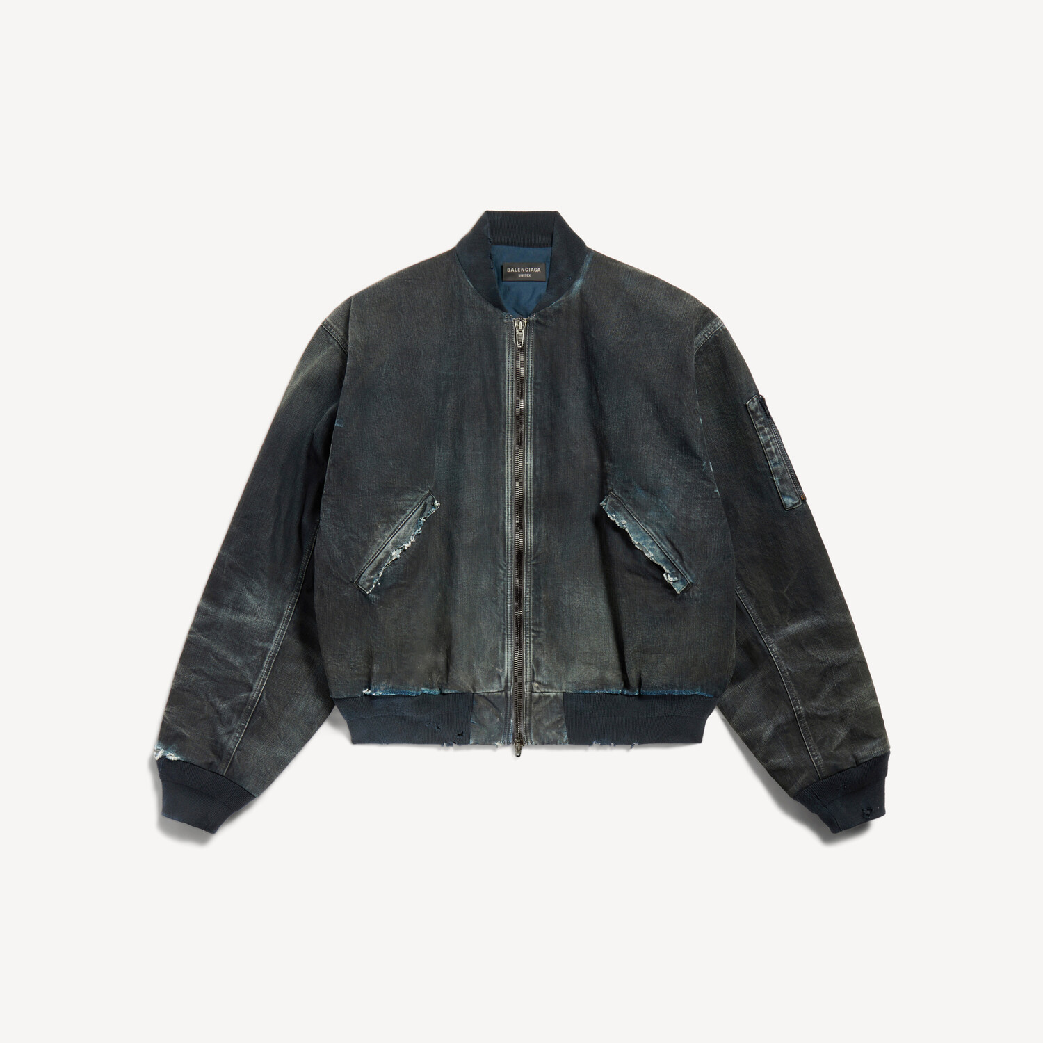 

Женская куртка-бомбер синего цвета BALENCIAGA, голубой